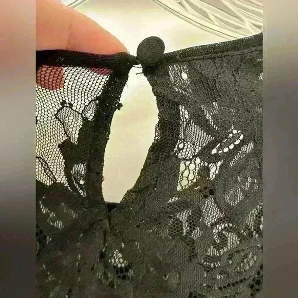 INC international Concepts Flowing  Leopard‎ Print Too With Lace Button Closer M - Picture 7 of 9